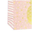 torebka prezentowa zloty ananas rozowa partypal 42 x 32 cm