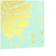 torebka prezentowa zloty lisc monstera zielona partypal 32 x 26 cm