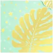 torebka prezentowa zloty lisc monstera zielona partypal 32 x 26 cm