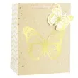 torebka prezentowa zloty motyl naturalny partypal 23 x 18 cm