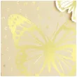 torebka prezentowa zloty motyl naturalny partypal 42 x 32 cm