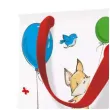 torebka prezentowa zwierzeta z balonami paw 17x17 cm