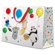 torebka prezentowa zwierzeta z balonami paw 33x26 cm