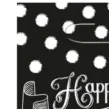 torebki happy birthday paski i kropki bialo czarne amscan 8 szt