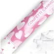 tuba strzelajaca konfetti serca bialy partydeco 40 cm