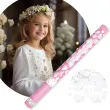 tuba strzelajaca konfetti serca bialy partydeco 60 cm