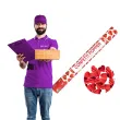 tuba strzelajaca konfetti serca czerwone partypal 60 cm