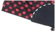 wachlarz kropki czarno czerwony materialowy funnyfashion