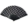 wachlarz kropki czarny materialowy funnyfashion