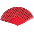 wachlarz kropki czerwono czarny materialowy funnyfashion