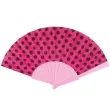 wachlarz kropki rozowy materialowy funnyfashion