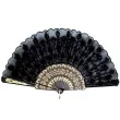 wachlarz lady czarny materialowy widmann