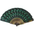wachlarz zlocony materialowy zielony boland