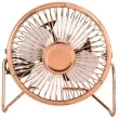 wiatrak wentylator retro usb ootb rozowe zloto 15 cm