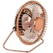 wiatrak wentylator retro usb ootb rozowe zloto 15 cm