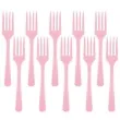 widelce plastikowe amscan rozowe jasne 16 cm 10 szt