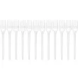 widelce plastikowe arpex biale 16 cm 12 szt