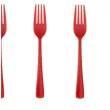widelce plastikowe classic czerwone partypal 10 szt