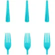 widelce plastikowe classic niebieskie partypal 10 szt