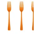 widelce plastikowe classic pomaranczowe partypal 10 szt