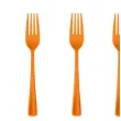 widelce plastikowe classic pomaranczowe partypal 10 szt