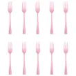 widelce plastikowe classic rozowe partypal 10 szt