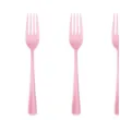 widelce plastikowe classic rozowe partypal 10 szt