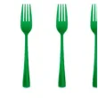widelce plastikowe classic zielone ciemne partypal 10 szt