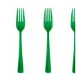 widelce plastikowe classic zielone ciemne partypal 10 szt