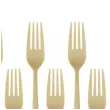 widelce plastikowe dlugie zloto antyczne partypal 10 szt