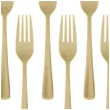 widelce plastikowe dlugie zloto antyczne partypal 10 szt