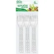 widelce plastikowe medium transparentne godan 6 szt