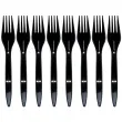widelce plastikowe wielorazowe arpex czarny 18 cm 8 szt