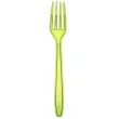 widelce zielone transparentne 18 cm 6 szt
