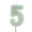 wieczka na tort cyfra 5 zielony partydeco 10 cm