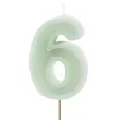 wieczka na tort cyfra 6 zielony partydeco 10 cm