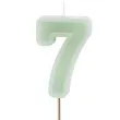 wieczka na tort cyfra 7 zielony partydeco 10 cm