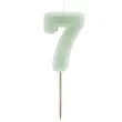wieczka na tort cyfra 7 zielony partydeco 10 cm