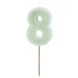 wieczka na tort cyfra 8 zielony partydeco 10 cm