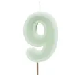 wieczka na tort cyfra 9 zielony partydeco 10 cm