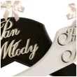 wieszaki slubne pan mlody i panna mloda drewno bialy czarny 2 szt