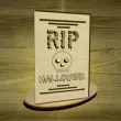 witrazyk drewniany halloween rip czaszka 10 cm
