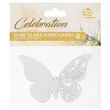 wizytowka na kieliszek biale motylki godan 6 szt
