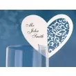 wizytowka serce biale 10 szt