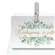 wizytowka z klamerka eukaliptus beauty podziekowanie 10 szt
