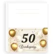 wizytowki na stol 50 urodziny kremowe 5x8 cm 10 szt