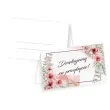 wizytowki na stol dziekujemy za przybycie roze 5x8 cm 10 szt