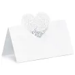 wizytowki na stol serce bialy partydeco 10 szt