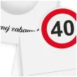 wizytowki na stol winietki dekoracja na 40 urodziny traffic birthday dla gosci 10 szt