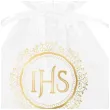 woreczki z organzy komunia swieta ihs bialy partypal 9 5x14 5 cm 10 szt